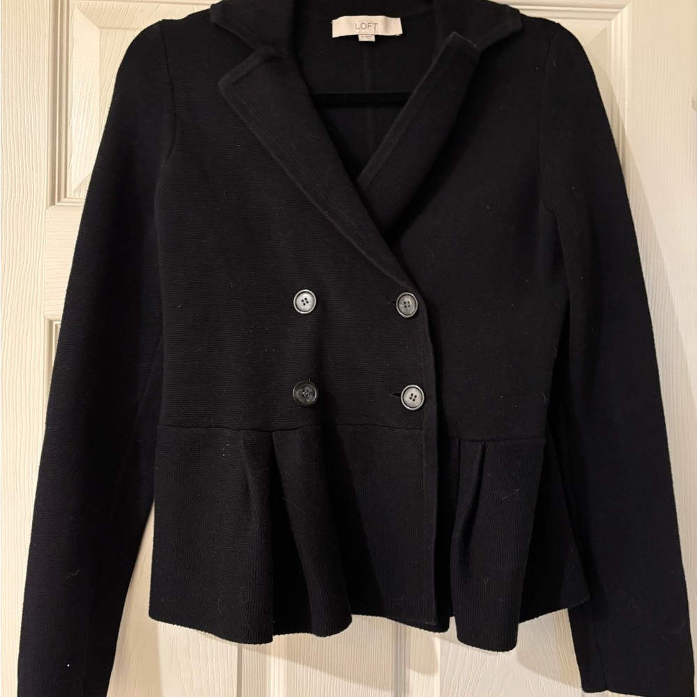 LOFT Black Blazer Tailored Fit Professional Small
